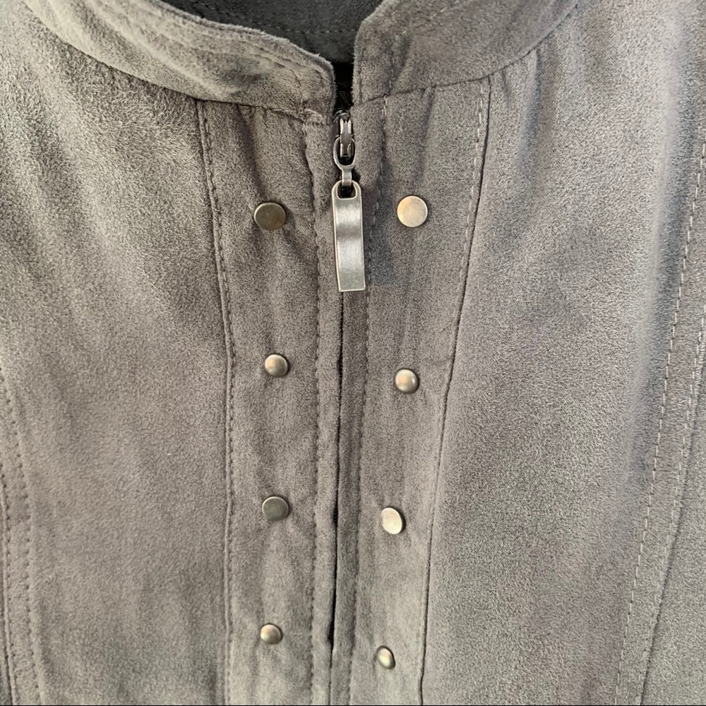 Nice Gray Jacket, Cato, Soft Studded - image 3
